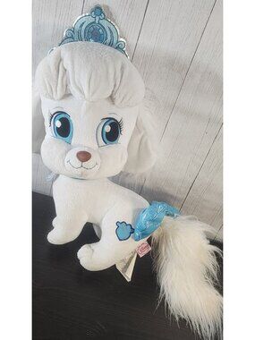 DISNEY CINDERELLA PETS PUMPKIN WHITE DOG PRINCESS PALACE  PLUSH STUFFED AMIMAL